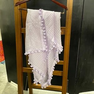 Sheer Scarf with Tassels